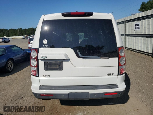 2011 Land Rover LR4 HSE with VIN SALAG2D44BA586720, listed as a Copart auction lot 59786795 with Not provided miles and Salvage title. Bid and sale history available at DreamBid. Image 6.