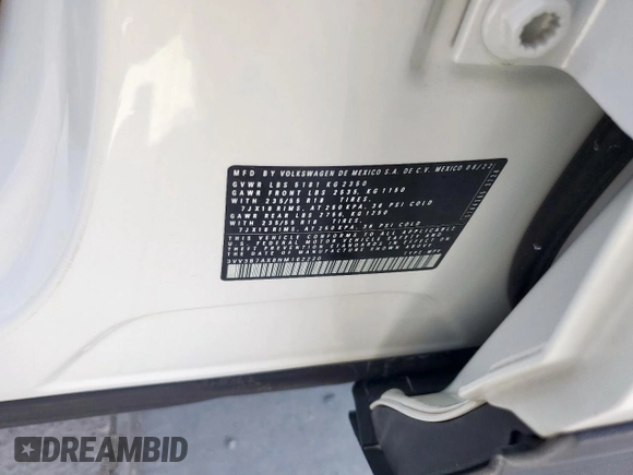 2022 Volkswagen Tiguan SE with VIN 3VV3B7AX8NM162220, listed as a Copart auction lot 52112375 with 44,315 mi miles and Clean title. Bid and sale history available at DreamBid. Image 13.