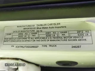 2016 Ram 2500 SLT with VIN 3C6TR5JT3GG258227, listed as a IAAI auction lot 41466434 with 77,950 mi miles and . Bid and sale history available at DreamBid. Image 20.
