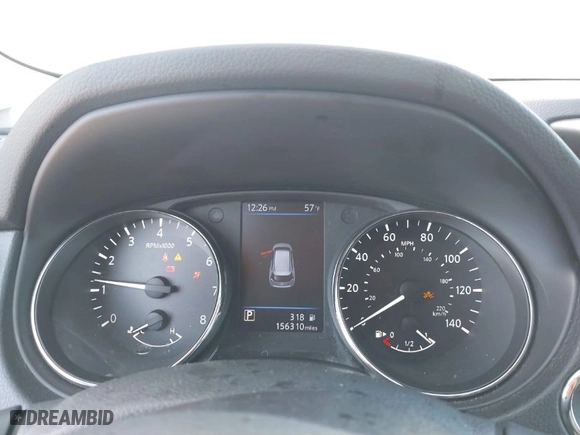 2018 Nissan Rogue SV with VIN 5N1AT2MTXJC758600, listed as a IAAI auction lot 41617637 with 156310 miles. Bid and sale history available at carsss.com. Image 7.