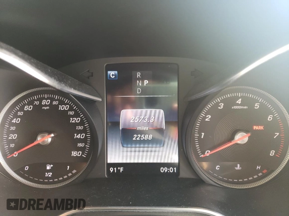 2019 Mercedes-Benz GLC with VIN WDC0J4KB1KF565029, listed as a Copart auction lot 52591042 with 22,588 mi miles. Bid and sale history available at carsss.com. Image 8.