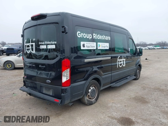 2023 Ford Transit Passenger XL with VIN 1FBAX2C85PKC08858, listed as a IAAI auction lot 41505754 with 45,897 mi miles and . Bid and sale history available at DreamBid. Image 4.