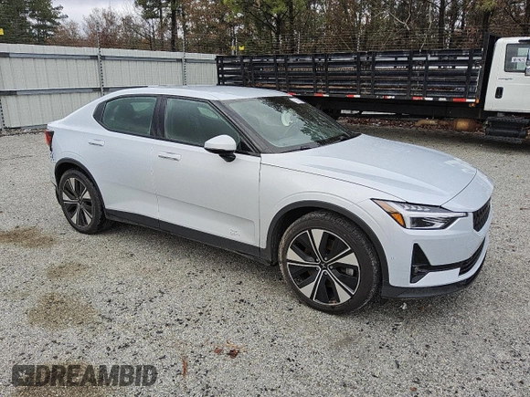 2023 Polestar 2 with VIN YSMED3KA2PL127248, listed as a Copart auction lot 83872874 with 56,807 mi miles and Clean Title. Bid and sale history available at carsss.com. Image 4.