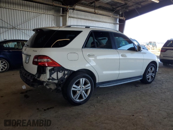 2015 Mercedes-Benz M with VIN 4JGDA5HB6FA452129, listed as a Copart auction lot 51082625 with 105,022 mi miles and Salvage Title. Bid and sale history available at carsss.com. Image 3.