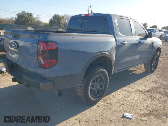 2024 Ford Ranger XLT with VIN 1FTER4GH4RLE09399, listed as a IAAI auction lot 41192842 with 11,050 mi miles. Bid and sale history available at carsss.com. Image 4.