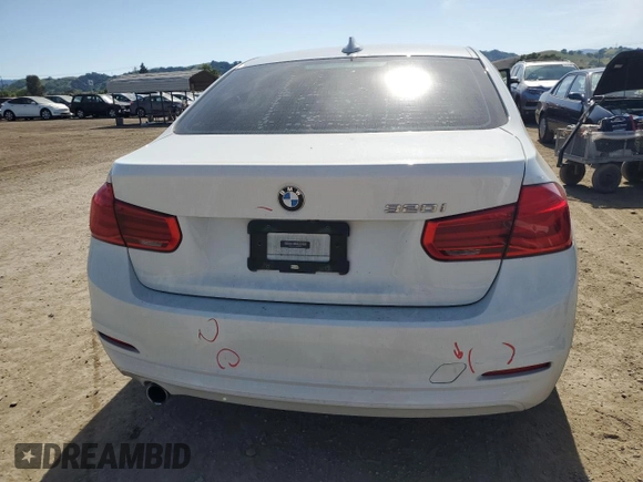 2018 BMW 3 Series 320i with VIN WBA8A9C5XJAH13799, listed as a Copart auction lot 53917375 with 104,635 mi miles and Salvage Title. Bid and sale history available at carsss.com. Image 6.