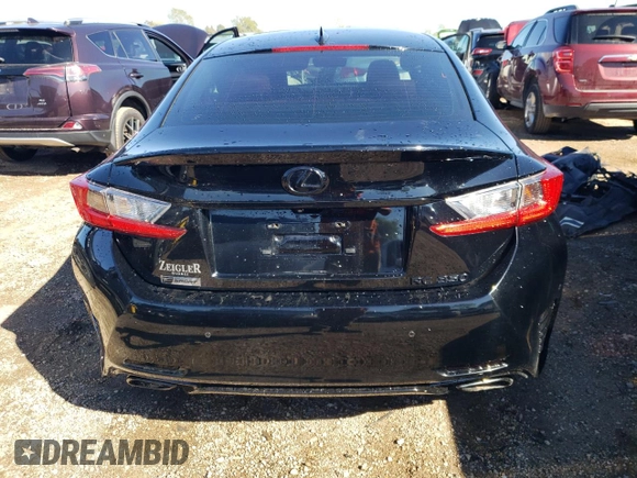 2017 Lexus RC 350 with VIN JTHHE5BC4H5017809, listed as a Copart auction lot 72443054 with 57,928 mi miles and Salvage title. Bid and sale history available at DreamBid. Image 6.