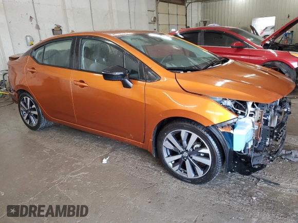 2021 Nissan Versa SR with VIN 3N1CN8FV9ML813557, listed as a Copart auction lot 60242635 with 65,825 mi miles and Salvage title. Bid and sale history available at DreamBid. Image 4.