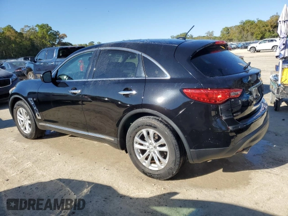 2017 Infiniti QX70 with VIN JN8CS1MU3HM142135, listed as a Copart auction lot 48859215 with 127,990 mi miles and Clean title. Bid and sale history available at DreamBid. Image 2.