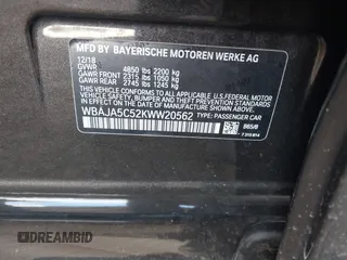 2019 BMW 5 Series 530i z VIN WBAJA5C52KWW20562, wystawiony jako IAAI lot #42075298 z przebiegiem Nie podano mil oraz . Historia ofert i sprzedaży dostępna na DreamBid. Obrazek 9.