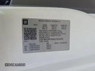 2019 Chevrolet Express Cargo with VIN 1GCWGAFGXK1311576, listed as a IAAI auction lot 42849741 with 157,295 mi miles and . Bid and sale history available at DreamBid. Image 14.