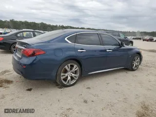 2015 Infiniti Q70L with VIN JN1BY1PP1FM602131, listed as a Copart auction lot 45463145 with 130,320 mi miles and Salvage Title. Bid and sale history available at carsss.com. Image 3.