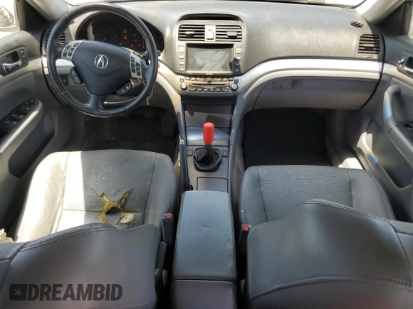 2006 Acura TSX Navi with VIN JH4CL95966C014989, listed as a Copart auction lot 58753795 with 165,823 mi miles and Salvage title. Bid and sale history available at DreamBid. Image 8.