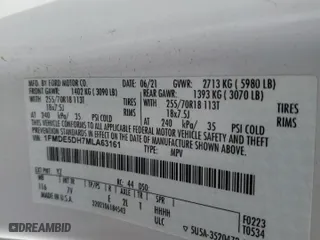 2021 Ford Bronco with VIN 1FMDE5DH7MLA63161, listed as a Copart auction lot 45179885 with 37,549 mi miles and Salvage Title. Bid and sale history available at carsss.com. Image 13.