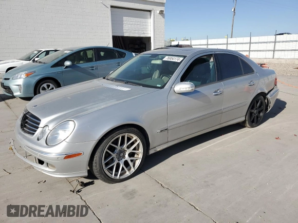 2003 Mercedes-Benz E-Class 5.0L with VIN WDBUF70J53A184754, listed as a Copart auction lot 76954174 with 0 mi miles and Clean Title. Bid and sale history available at carsss.com. Image 1.