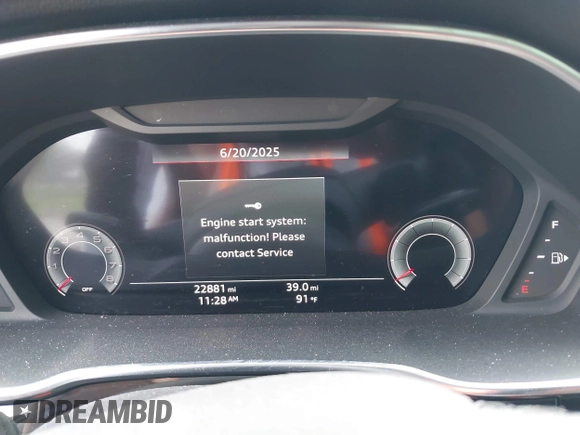 2024 Audi Q3 S line Premium Plus with VIN WA1EECF3XR1042154, listed as a IAAI auction lot 42552601 with 22,881 mi miles and . Bid and sale history available at DreamBid. Image 7.