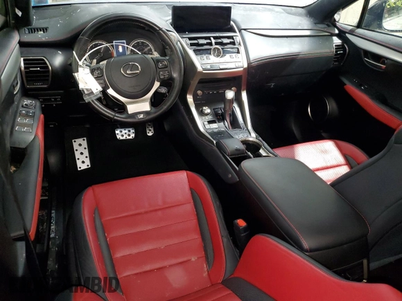 2021 Lexus NX with VIN JTJSARDZ7M2239362, listed as a Copart auction lot 45025115 with 48,509 mi miles and Salvage Title. Bid and sale history available at carsss.com. Image 8.
