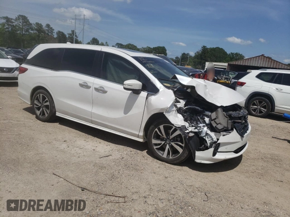 2024 Honda Odyssey Touring with VIN 5FNRL6H84RB014767, listed as a Copart auction lot 57070935 with Not provided miles and Salvage title. Bid and sale history available at DreamBid. Image 4.
