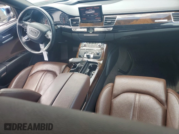 2015 Audi A8 4.0T with VIN WAU32AFD5FN040395, listed as a Copart auction lot 60909515 with 79,379 mi miles and Salvage title. Bid and sale history available at DreamBid. Image 8.