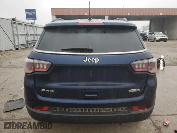 2017 Jeep Compass Latitude with VIN 3C4NJDBB4HT688530, listed as a Copart auction lot 44862595 with 138,232 mi miles and Salvage Title. Bid and sale history available at carsss.com. Image 6.