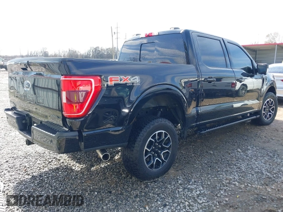2022 Ford F-150 XL with VIN 1FTFW1E50NFB13499, listed as a IAAI auction lot 41444353 with 60,784 mi miles. Bid and sale history available at carsss.com. Image 4.