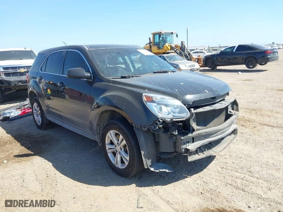 2016 Chevrolet Equinox LS with VIN 2GNALBEK9G1117518, listed as a IAAI auction lot 41765808 with 108,438 mi miles. Bid and sale history available at carsss.com. Image 1.