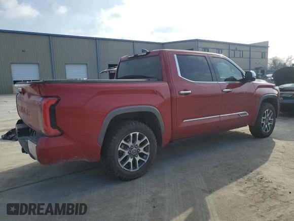 2022 Toyota Tundra 1794 Edition with VIN 5TFMA5DB6NX014927, listed as a Copart auction lot 43013915 with 67,289 mi miles and Salvage title. Bid and sale history available at DreamBid. Image 3.
