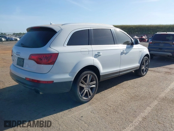 2013 Audi Q7 Premium Plus with VIN WA1LGAFE9DD011184, listed as a IAAI auction lot 42097346 with 148,786 mi miles and . Bid and sale history available at DreamBid. Image 4.