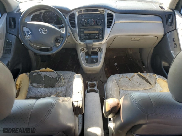 2001 Toyota Highlander with VIN JTEGF21A910017537, listed as a Copart auction lot 87800215 with 284,267 mi miles and Salvage Title. Bid and sale history available at carsss.com. Image 8.