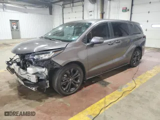 2023 Toyota Sienna LE with VIN 5TDKRKEC9PS153691, listed as a Copart auction lot 46716075 with 54,966 mi miles and Salvage Title. Bid and sale history available at carsss.com. Image 1.
