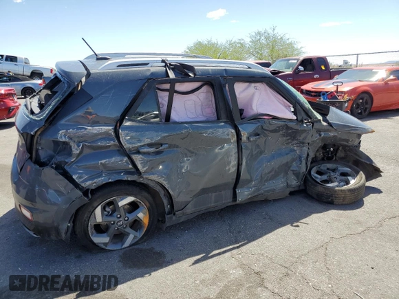 2024 Hyundai Venue SEL with VIN KMHRC8A30RU302430, listed as a Copart auction lot 56963455 with Not provided miles and Salvage title. Bid and sale history available at DreamBid. Image 3.