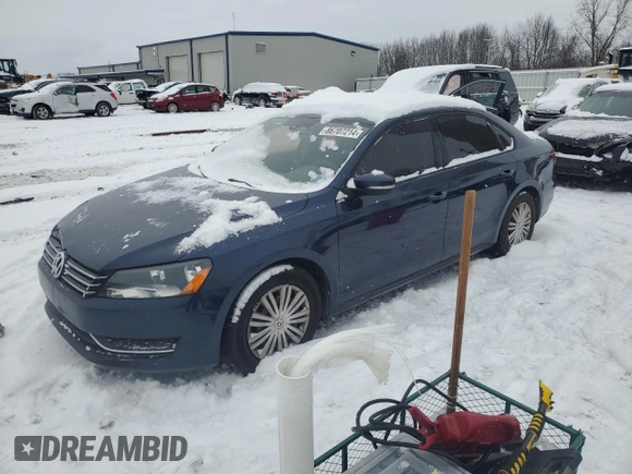 2014 Volkswagen Passat Wolfsburg Edition with VIN 1VWAS7A33EC044657, listed as a Copart auction lot 86707214 with 203,219 mi miles and Clean title. Bid and sale history available at DreamBid. Image 1.