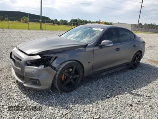 2015 Infiniti Q50 Premium z VIN JN1BV7APXFM348925, wystawiony jako Copart lot #55918155 z przebiegiem 150 136 mil mil oraz Szkoda całkowita • Salvage title. Historia ofert i sprzedaży dostępna na DreamBid. Obrazek 1.