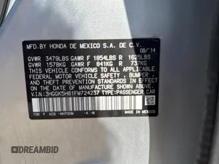 2015 Honda Fit EX-L with VIN 3HGGK5H81FM724237, listed as a Copart auction lot 51496485 with 97,107 mi miles and Salvage Title. Bid and sale history available at carsss.com. Image 10.