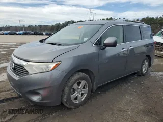 2015 Nissan Quest S with VIN JN8AE2KPXF9133708, listed as a Copart auction lot 43327395 with 169,886 mi miles and Salvage Title. Bid and sale history available at carsss.com. Image 1.