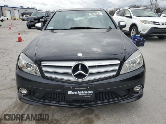 2009 Mercedes-Benz C 300 Sport with VIN WDDGF54X19F227442, listed as a Copart auction lot 49598625 with 55,527 mi miles and Salvage Title. Bid and sale history available at DreamBid. Image 5.