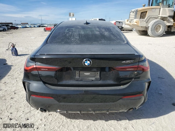 2022 BMW 4 Series 430i with VIN WBA53AP07NCJ97003, listed as a Copart auction lot 82601194 with 0 mi miles and Salvage Title. Bid and sale history available at carsss.com. Image 6.