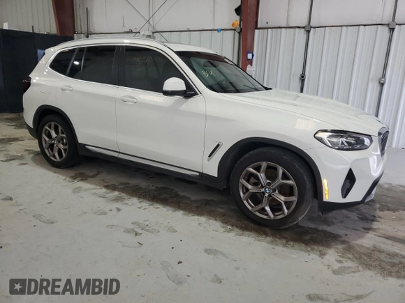 2022 BMW X3 sDrive30i with VIN 5UX43DP04N9M61791, listed as a Copart auction lot 46064925 with 20,331 mi miles and Clean Title. Bid and sale history available at DreamBid. Image 4.