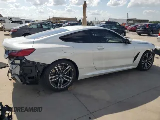 2022 BMW 8 Series 840i with VIN WBAAE2C00NCH19865, listed as a Copart auction lot 62617094 with 38,160 mi miles and Salvage Title. Bid and sale history available at carsss.com. Image 3.