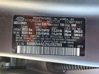 2022 Hyundai Ioniq 5 SEL с VIN KM8KN4AE2NU062569, выставлен на аукционе Copart как лот 55739995 с пробегом 27 873 миль миль и Списание • Salvage title. История ставок и продаж доступна на DreamBid. Изображение 13.