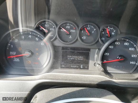 2021 Chevrolet Silverado 1500 Custom with VIN 3GCPWBEK6MG330116, listed as a Copart auction lot 45514395 with 93,594 mi miles and Non Repairable. Bid and sale history available at carsss.com. Image 9.