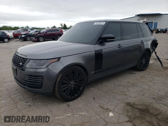 2019 Land Rover Range Rover z VIN SALGS5RE6KA548465, wystawiony jako Copart lot #66166074 z przebiegiem 43 174 mil mil oraz Szkoda całkowita • Salvage title. Historia ofert i sprzedaży dostępna na DreamBid. Obrazek 1.