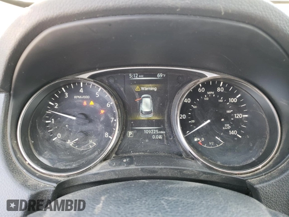 2015 Nissan Rogue SV with VIN KNMAT2MV3FP562410, listed as a Copart auction lot 53852655 with 109,225 mi miles and Salvage Title. Bid and sale history available at DreamBid. Image 9.