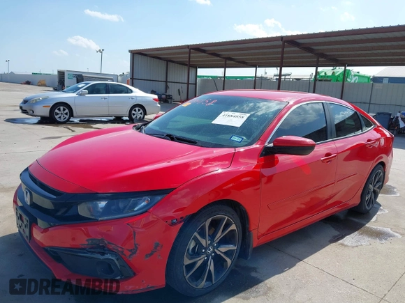 2021 Honda Civic Sport with VIN 2HGFC2F85MH509062, listed as a IAAI auction lot 41884858 with 35,337 mi miles and . Bid and sale history available at DreamBid. Image 6.