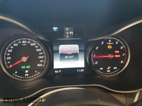 2016 Mercedes-Benz C 300 with VIN 55SWF4JB4GU098461, listed as a Copart auction lot 62498395 with 86,167 mi miles and Clean title. Bid and sale history available at DreamBid. Image 9.