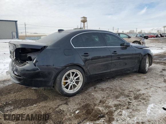 2007 BMW 5 Series 530xi with VIN WBANF73517CU25107, listed as a Copart auction lot 45581435 with 249,612 mi miles and Salvage Title. Bid and sale history available at carsss.com. Image 3.