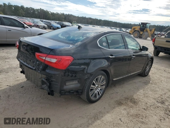 2014 Kia Cadenza Premium with VIN KNALN4D76E5133155, listed as a Copart auction lot 80719984 with 89,302 mi miles and Salvage Title. Bid and sale history available at carsss.com. Image 3.