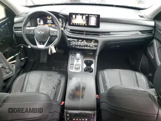2022 Infiniti QX60 Luxe with VIN 5N1DL1FS6NC330038, listed as a Copart auction lot 43264245 with 28,453 mi miles and Salvage title. Bid and sale history available at DreamBid. Image 8.