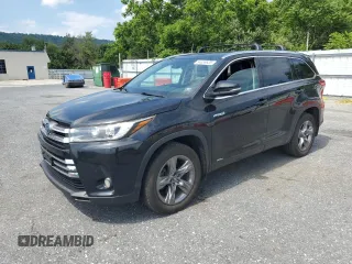 2018 Toyota Highlander Hybrid Limited with VIN 5TDDGRFH4JS046590, listed as a Copart auction lot 64359635 with 114,376 mi miles and Salvage title. Bid and sale history available at DreamBid. Image 1.