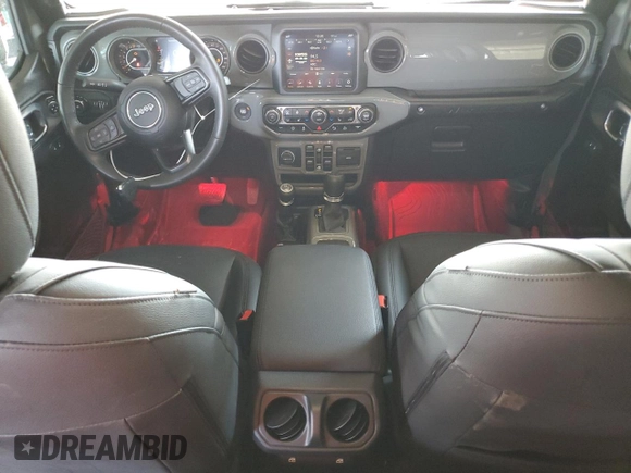 2022 Jeep Wrangler Unlimited High Tide with VIN 1C4HJXDG2NW221829, listed as a Copart auction lot 64836074 with 3,394 mi miles and Salvage Title. Bid and sale history available at DreamBid. Image 8.